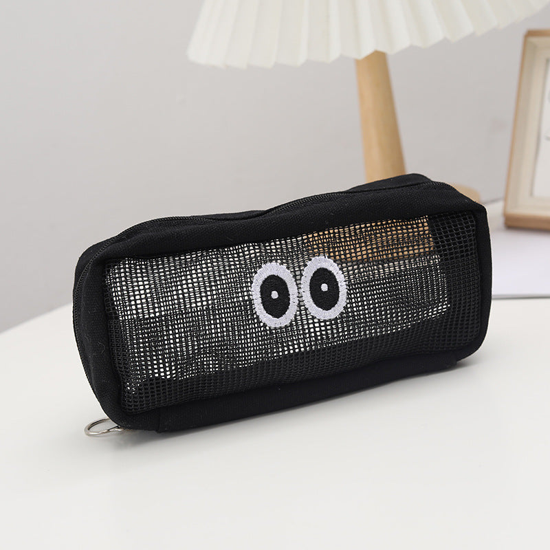 Wholesale Large Eye Mesh Canvas Pen Bags